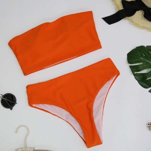 NWOT Women’s High Waist Bandeau Bikini, Size M - Picture 2 of 2